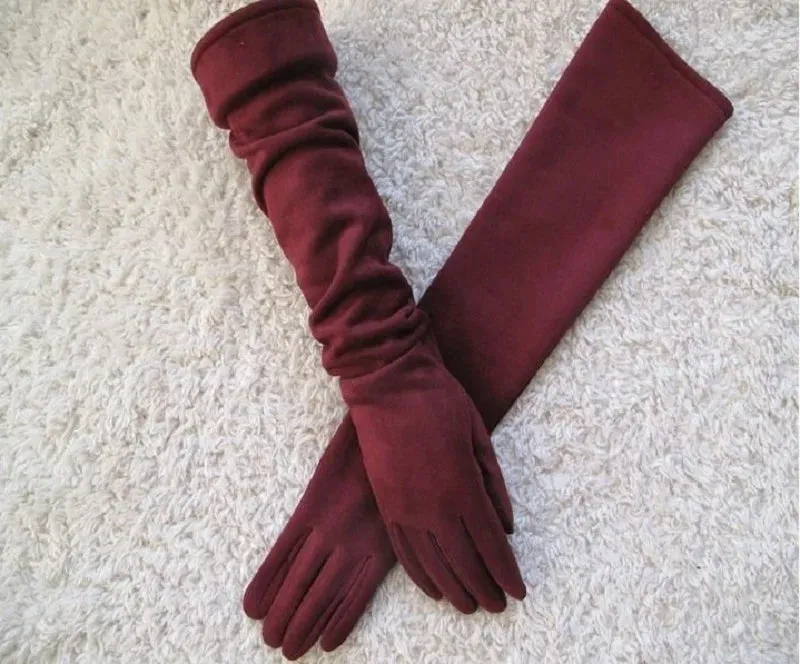 Women's Suede Gloves Winter