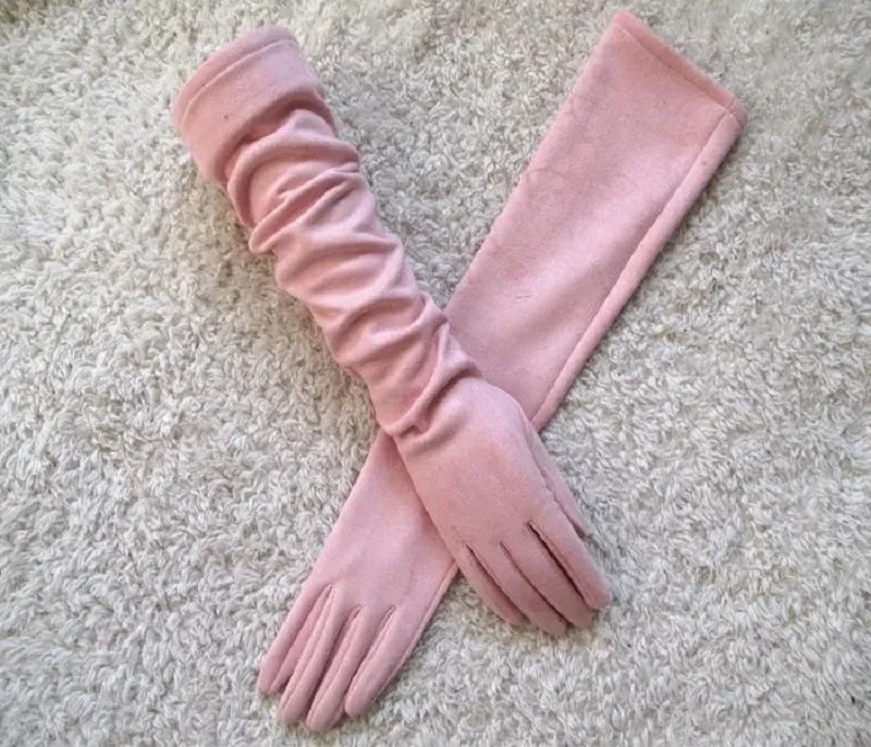 Women's Suede Gloves Winter