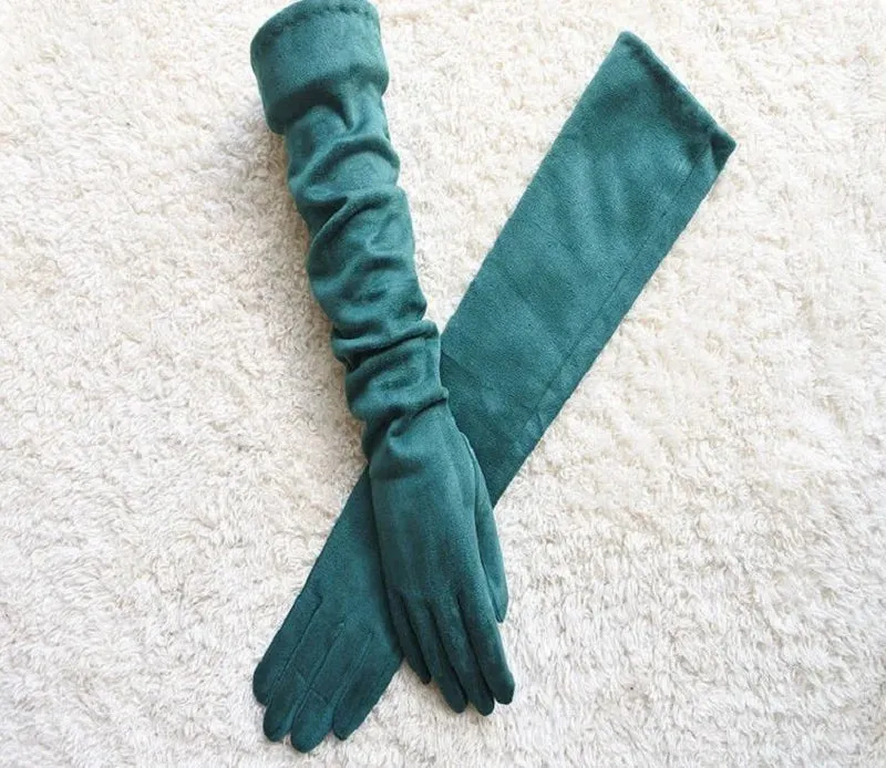 Women's Suede Gloves Winter