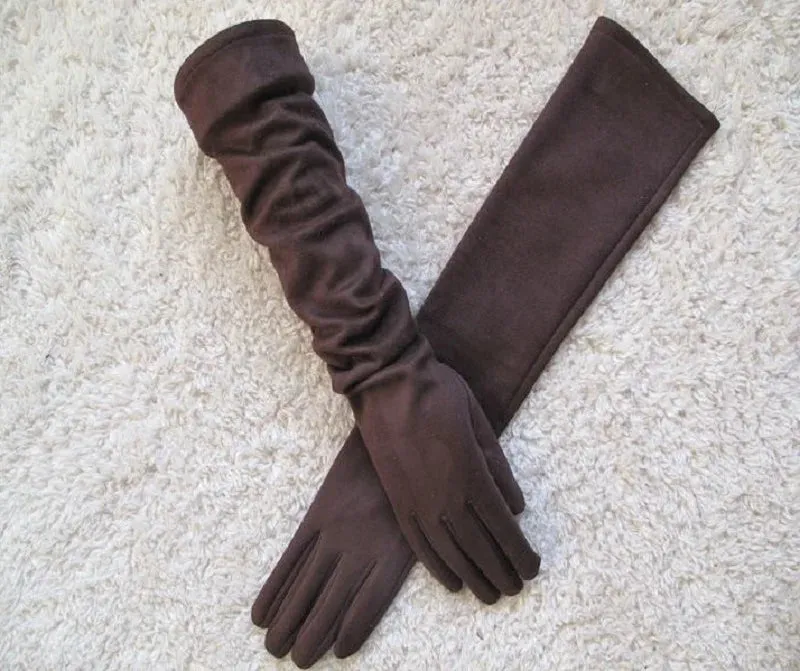 Women's Suede Gloves Winter
