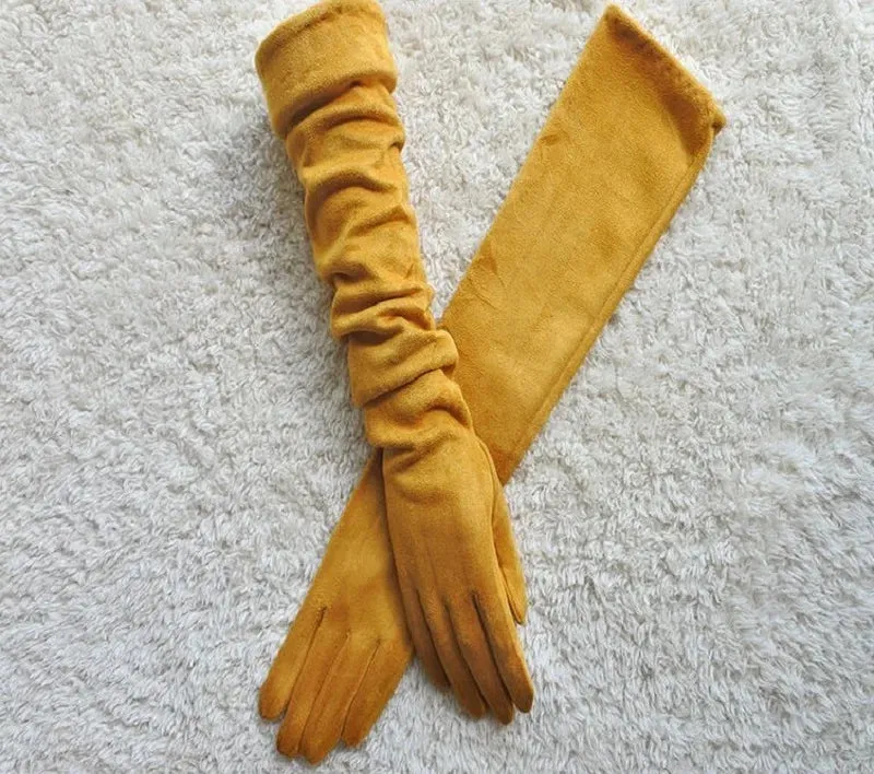 Women's Suede Gloves Winter